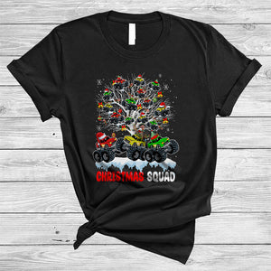 MacnyStore - Christmas Squad, Wonderful X-mas Monster Truck On Christmas Tree Snow Around, X-mas Group T-Shirt