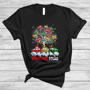 MacnyStore - Christmas Squad, Wonderful X-mas School Bus Driver On X-mas Tree Snow Around, X-mas Group T-Shirt