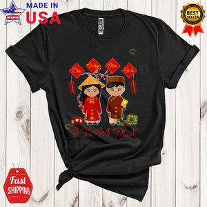 MacnyStore - Chuc Mung Nam Moi Li Xi Me Please Cute Happy Vietnamese Lunar New Year Traditional Costume T-Shirt