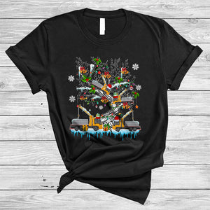 MacnyStore - Crane Truck On Christmas Tree, Awesome X-mas Snow Crane Truck Lover, Matching X-mas Group T-Shirt