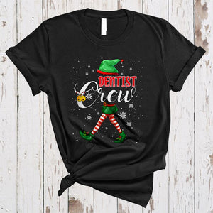 MacnyStore - Dentist Crew, Joyful Cute Christmas ELF Snow, Dentist Team Job Matching X-mas Group T-Shirt