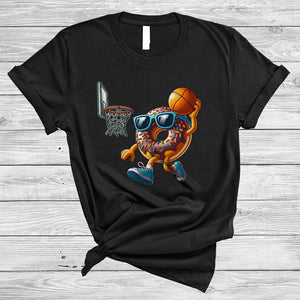 MacnyStore - Donut Sunglasses Playing Basketball, Joyful Cinco De Mayo Sport Player Food, Mexican Pride T-Shirt