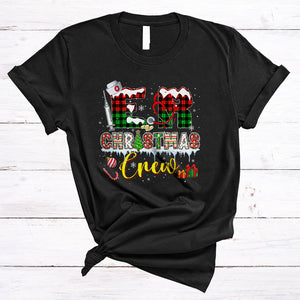 MacnyStore - ER Christmas Crew, Cool Plaid Emergency Room Nurse ER Techs, Nurse Christmas Group T-Shirt