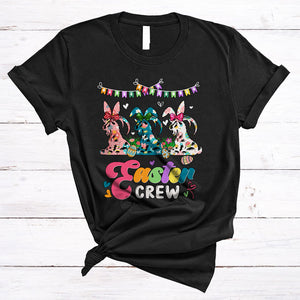 MacnyStore - Easter Crew, Lovely Easter Day Three Flowers Goat, Matching Egg Hunting Family Group T-Shirt