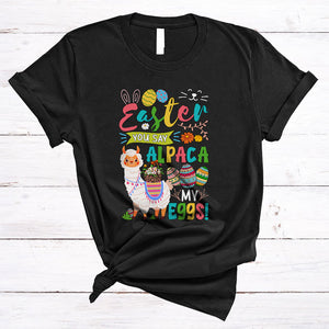 MacnyStore - Easter You Say Alpaca My Eggs, Adorable Easter Flowers Bunny Alpaca, Family Egg Hunting T-Shirt