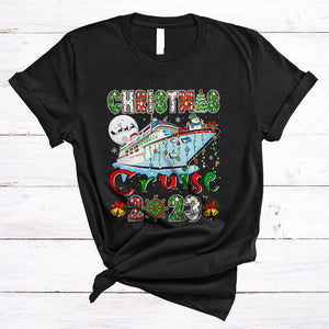 MacnyStore - Family Christmas Cruise 2023, Amazing Christmas Lights Santa Cruise, Matching Family X-mas Group T-Shirt