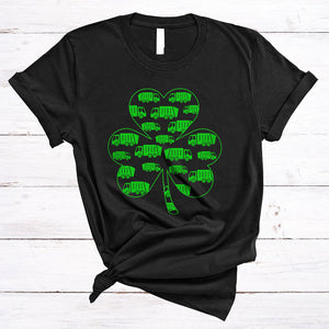 MacnyStore - Garbage Truck Inside Shamrock, Awesome St. Patrick's Day Lucky Shamrock, Irish Family Group T-Shirt