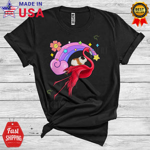 MacnyStore - Guinea Pig Riding Flamingo Funny Matching Rainbow Zoo Keeper Wild Animal Lover T-Shirt