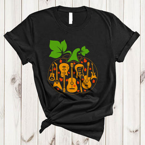 MacnyStore - Guitar Tools Pumpkin Shape, Lovely Guitar Player Thanksgiving, Matching Fall Family Group T-Shirt