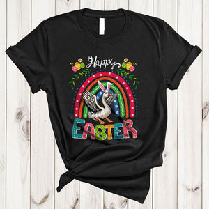 MacnyStore - Happy Easter, Amazing Easter Day Bunny Goose Lover, Rainbow Matching Egg Hunt Group T-Shirt