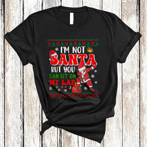 MacnyStore - I'm Not Santa But You Can Sit On My Lap, Sarcastic Christmas Dabbing Santa, Sweater X-mas T-Shirt