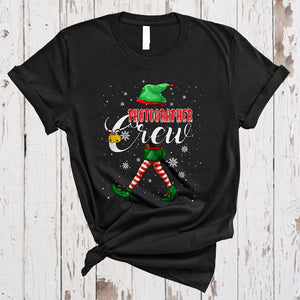 MacnyStore - Photographer Crew, Joyful Cute Christmas ELF Snow, Photographer Team Job Matching X-mas Group T-Shirt