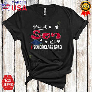 MacnyStore - Proud Son Of Senior Class Grad Cute Cool Graduation Graduate 2023 Matching Proud Family T-Shirt