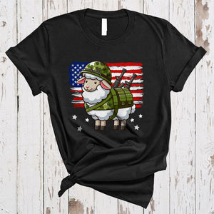 MacnyStore - Soldier Sheep, Adorable Veteran Military Sheep Lover, Proud Soldier US Veteran Animal Lover T-Shirt