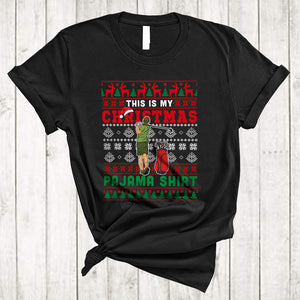 MacnyStore - This Is My Christmas Pajama Shirt, Cool Sweater Santa Golf Player, Sport Team X-mas T-Shirt