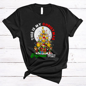 MacnyStore - This Is My Christmas Pajamas Shirt, Joyful Softball X-mas Tree Lights, ELF Dabbing Group T-Shirt