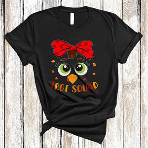 MacnyStore - Turkey Trot Squad, Adorable Thanksgiving Turkey Face, Marathon Running Runner Lover T-Shirt