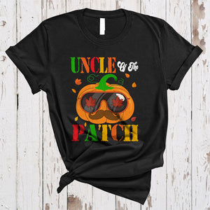 MacnyStore - Uncle Of The Patch, Adorable Funny Thanksgiving Pumpkin Fall Leaf, Matching Family Group T-Shirt